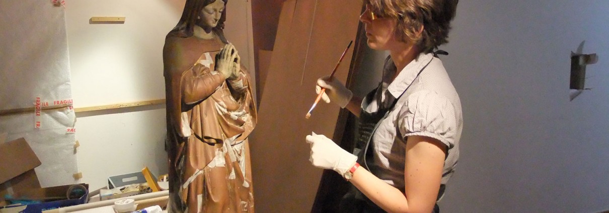 Verdun Memorial Museum. Restoration of the Virgin Mary of the Bunkers. All rights reserved.
