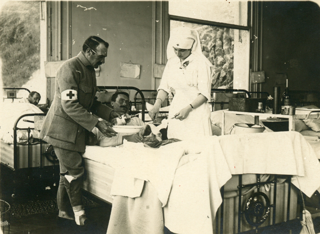Hôpital auxiliaire n°37, Avrillé (Maine-et-Loire), SSBM, 1914-1918. Crédit CRF.