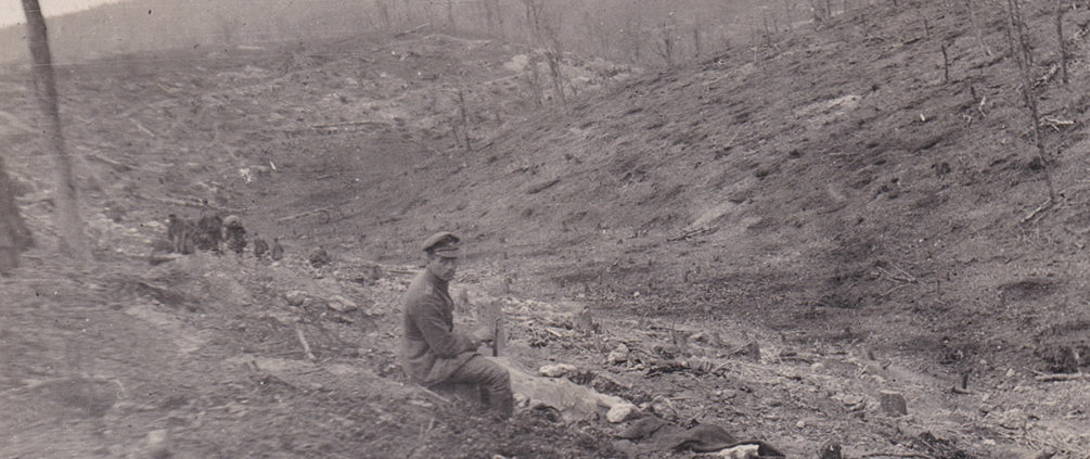 Soldats allemands sur le champ de bataille de Verdun, printemps 1916