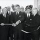 Inauguration du Mémorial de Verdun, le 17 septembre 1967. De gauche à droite, André Beauguitte, député-maire de Verdun, Maurice Genevoix et Henri Duvillard, ministre des Anciens combattants. © Mémorial de Verdun