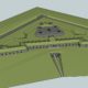 Vue en 3D du fort d’Andoy. Andoy est un grand fort triangulaire de la Position Fortifiée de Namur. Cette vue en 3D le représente avant les bombardements allemands d'août 1914. © V. Klingeleers.