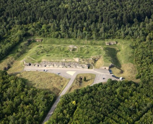 Fort de Vaux, vue aérienne © Mémorial de Verdun / Jean-Luc Kaluzko