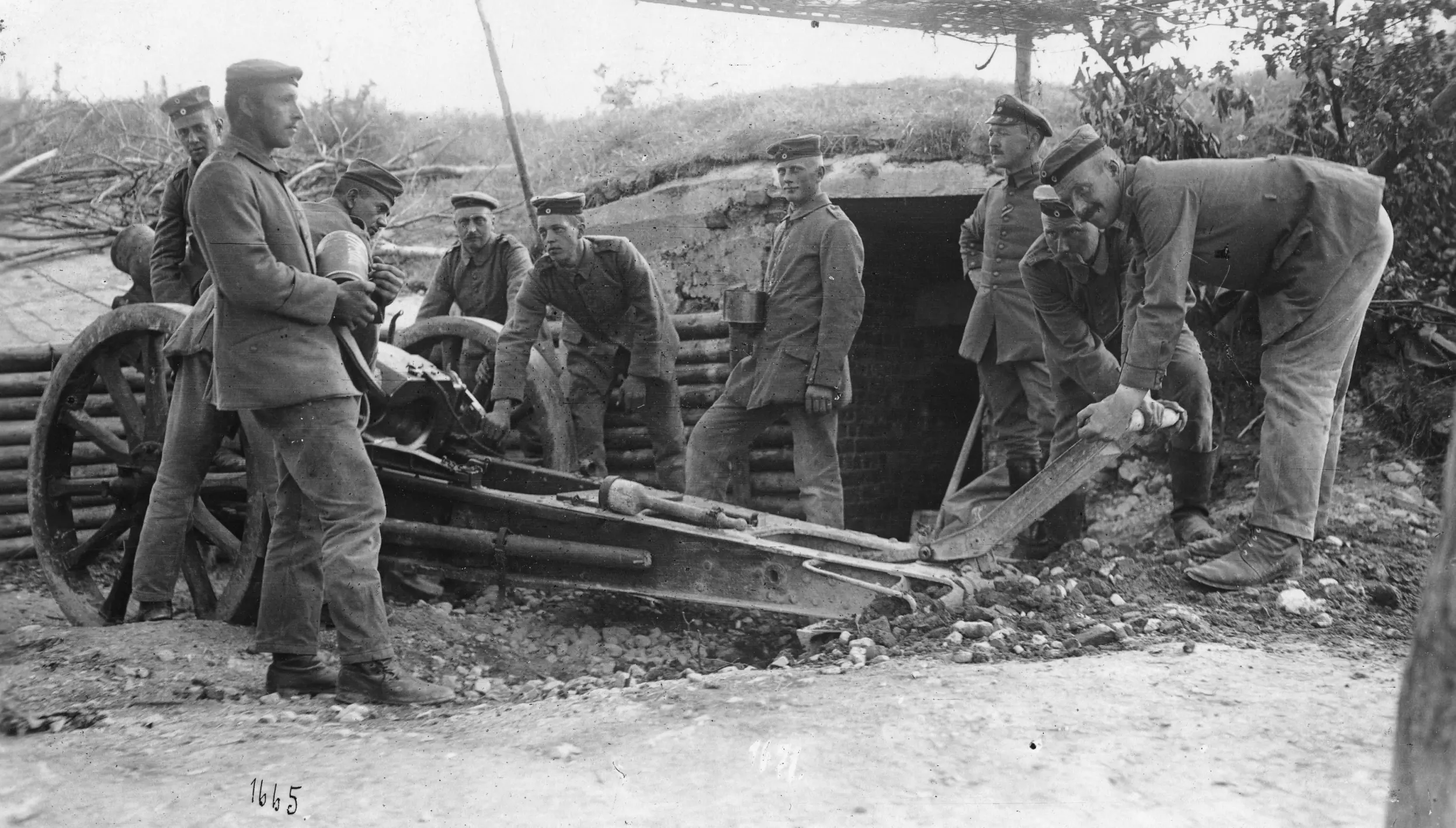 Obusier allemand, s.d. Collection et © Mémorial de Verdun