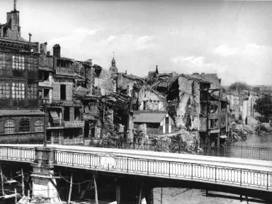 Verdun en ruines, 1919. Collection et © Mémorial de Verdun - Champ de bataille